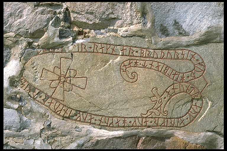 Runes written on runsten, gnejs. Date: V 1030-t